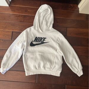 Nike Kids White Joggers with Black Logo